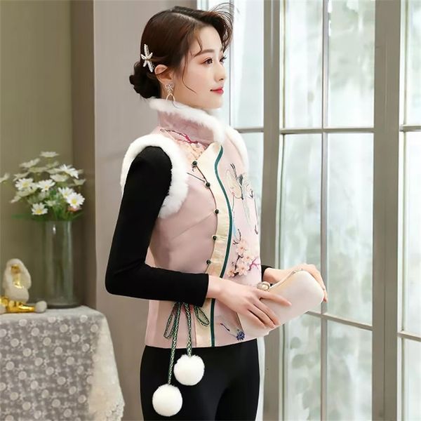 women's vests high grade boutique crane printed suede vest coat chinese style stand collar rabbit hair sleeveless winter 201028 pdoz, Black;white
women's vests high grade boutique crane printed suede vest coat chinese style stand collar rabbit hair sleeveless winter 201028 pdoz, Black;white