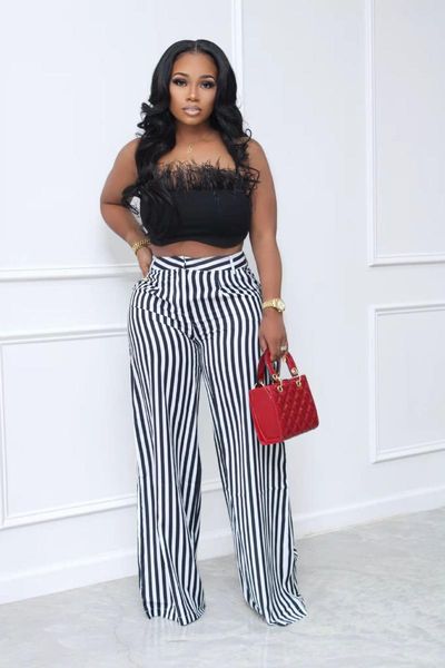 women's pants & capris elegant streetwear striped women wide leg loose 2022 summer ins high waist straight trouserswomen's, Black;white
women's pants & capris elegant streetwear striped women wide leg loose 2022 summer ins high waist straight trouserswomen's, Black;white