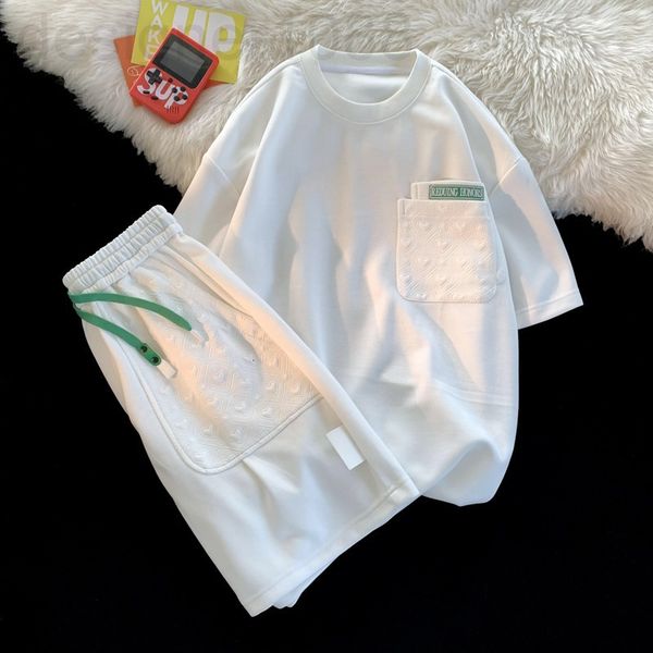 two piece dress designer casual suit men's summer thin style loose seven sleeve fashion short shorts sports two-piece set q3i3, White
two piece dress designer casual suit men's summer thin style loose seven sleeve fashion short shorts sports two-piece set q3i3, White
