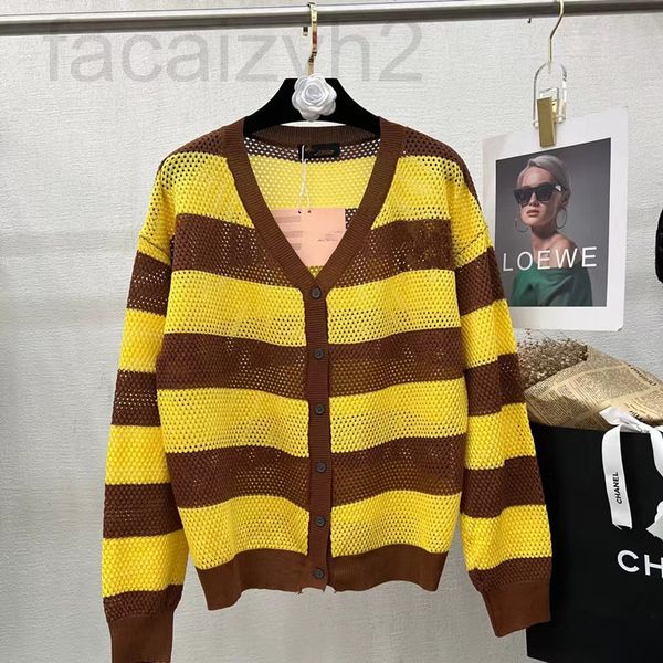 women's knits & tees designer 22 new summer hollow letter striped knitted cardigan for women ee82, White
women's knits & tees designer 22 new summer hollow letter striped knitted cardigan for women ee82, White