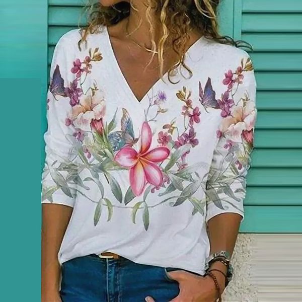 flower print women blouse shirt spring v neck long sleeve pullover ladies casual loose shirts fashion femme blusa 220809, White
flower print women blouse shirt spring v neck long sleeve pullover ladies casual loose shirts fashion femme blusa 220809, White