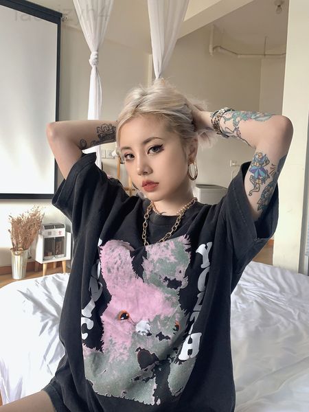 men's t-shirts designer sonic youth rabbit vintage wash make old short sleeve fog high street loose casual t-shirt for men and women 8z, White;black
men's t-shirts designer sonic youth rabbit vintage wash make old short sleeve fog high street loose casual t-shirt for men and women 8z, White;black