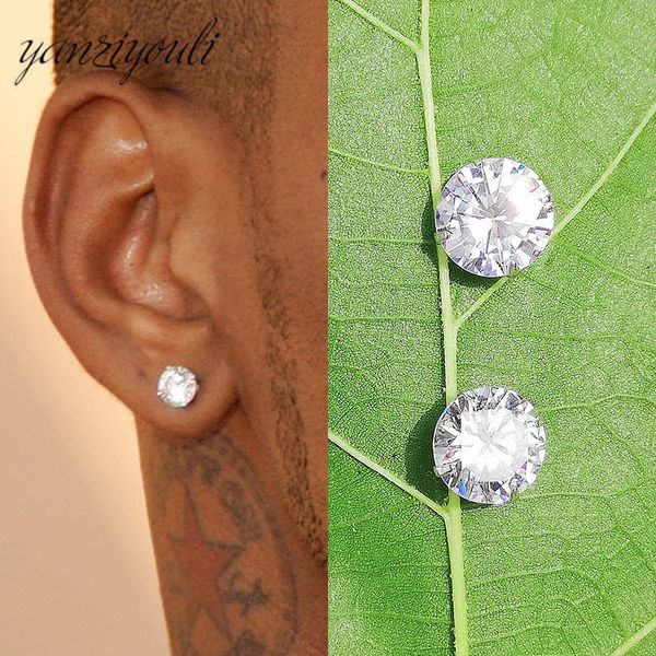 shining stainless stee cz stud earrings for men fashion jewelry clear round zircon stone earring women accessories 220630, Golden;silver
shining stainless stee cz stud earrings for men fashion jewelry clear round zircon stone earring women accessories 220630, Golden;silver