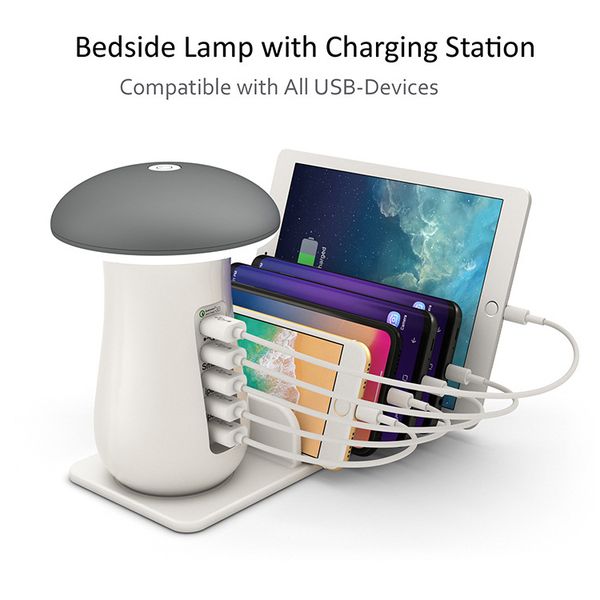 multi 5 ports usb qc3.0 quick charger station for iphone ipad 5v 2.1a usb charging dock mushroom led lamp
multi 5 ports usb qc3.0 quick charger station for iphone ipad 5v 2.1a usb charging dock mushroom led lamp