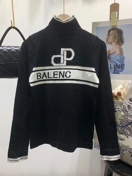 france 2022 women sweaters ladies choker knitwear translucent knitwear paris designer sweater loose fashion knit letter clothing, White;black
france 2022 women sweaters ladies choker knitwear translucent knitwear paris designer sweater loose fashion knit letter clothing, White;black