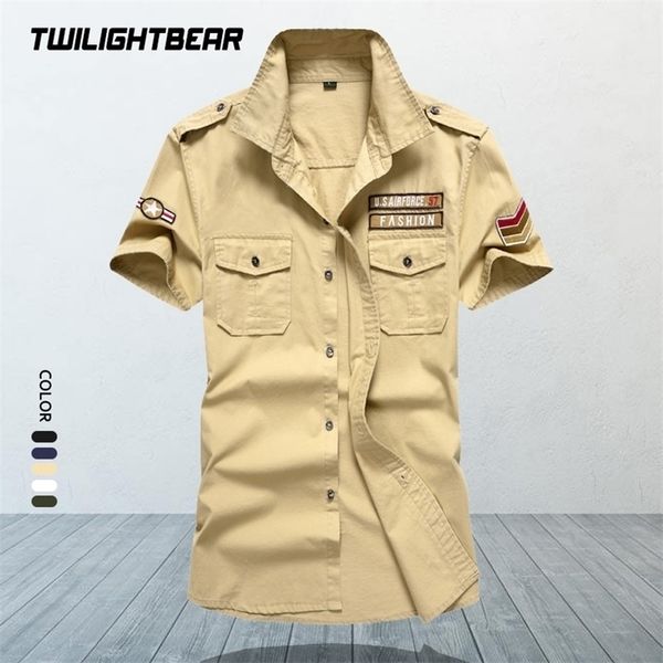 military men's shirts oversized short sleeve pure cotton streetwear casual men clothing chemise homme 6xl mfjh105 220322, White;black
military men's shirts oversized short sleeve pure cotton streetwear casual men clothing chemise homme 6xl mfjh105 220322, White;black
