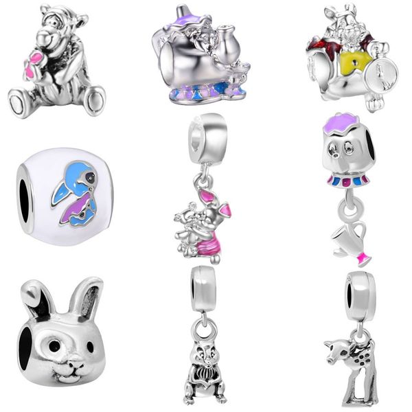 fits pandora bracelets 20pcs tigger teapot stump rabbit silver charms bead pendant wholesale diy european sterling necklace jewelry women, Black
fits pandora bracelets 20pcs tigger teapot stump rabbit silver charms bead pendant wholesale diy european sterling necklace jewelry women, Black