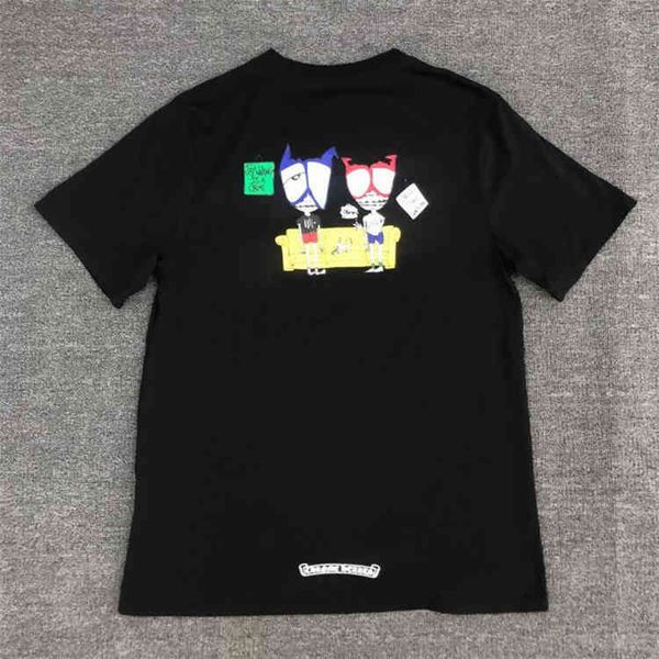 behind designer chiome cartoon cioxin graffiti men's and women's casual short sleeve t-shirt fashion, White;black
behind designer chiome cartoon cioxin graffiti men's and women's casual short sleeve t-shirt fashion, White;black