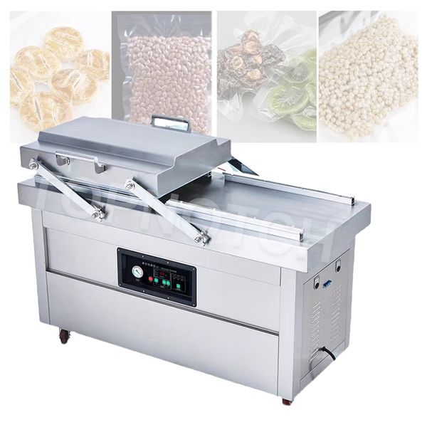 Image of Double Chamber Vacuum Packing Machine For Sea Food Meat Fish Pork Beef Rice Grain Vacuum Sealer