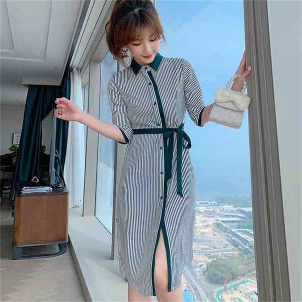 elegant fashion shirt dress summer vintage striped turn down collar short sleeve office ol lady slim vestidos 210526, Black;gray
elegant fashion shirt dress summer vintage striped turn down collar short sleeve office ol lady slim vestidos 210526, Black;gray