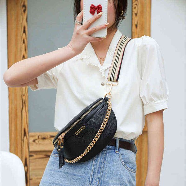 leather waist bag women's fashion fashion leisure chain chest bag messenger bag 220628
leather waist bag women's fashion fashion leisure chain chest bag messenger bag 220628