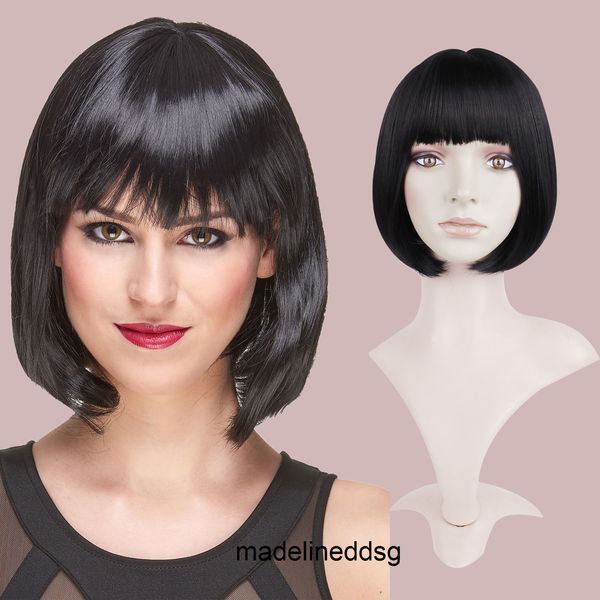 wig short hair female summer natural full head cover net red round face bobble simulation hair fashion medium and long hair wig cover nezt, Black
wig short hair female summer natural full head cover net red round face bobble simulation hair fashion medium and long hair wig cover nezt, Black