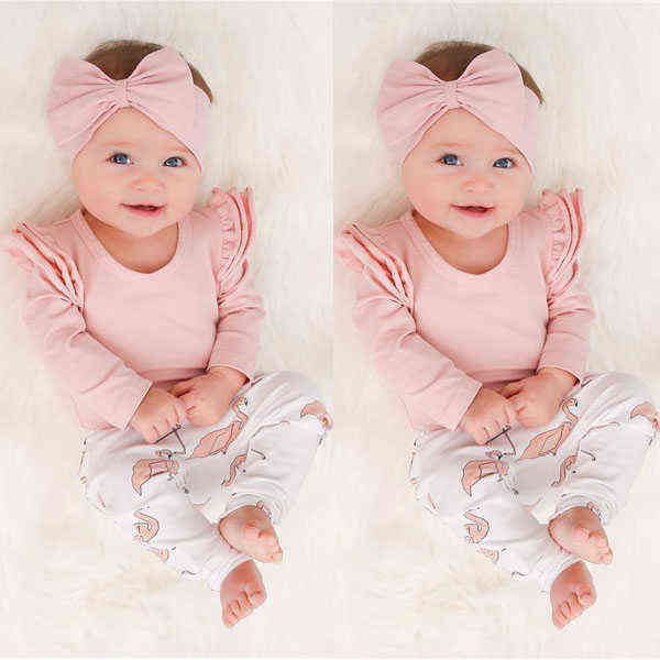 baby girl clothes newborn infant pink ruffle long sleeve romper flamingo print pants and headband 3pcs toddler clothing set aa220323, White
baby girl clothes newborn infant pink ruffle long sleeve romper flamingo print pants and headband 3pcs toddler clothing set aa220323, White