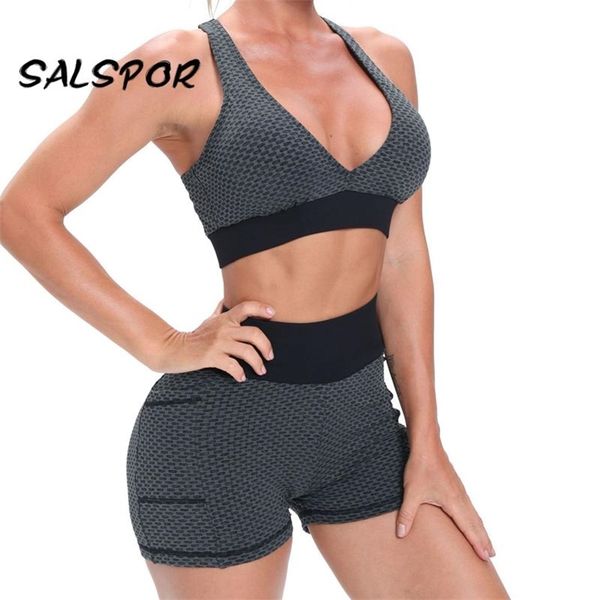 salspor sport 2 piece set women shorts and fitness women's tracksuit workout knitted gym crop female elastic clothes 220426, Gray
salspor sport 2 piece set women shorts and fitness women's tracksuit workout knitted gym crop female elastic clothes 220426, Gray