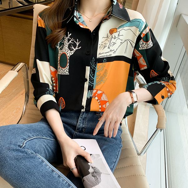 lapel satin women shirts hand-painted collision color retro long-sleeved ladies elegant and comfortable work blouses 2022, White
lapel satin women shirts hand-painted collision color retro long-sleeved ladies elegant and comfortable work blouses 2022, White