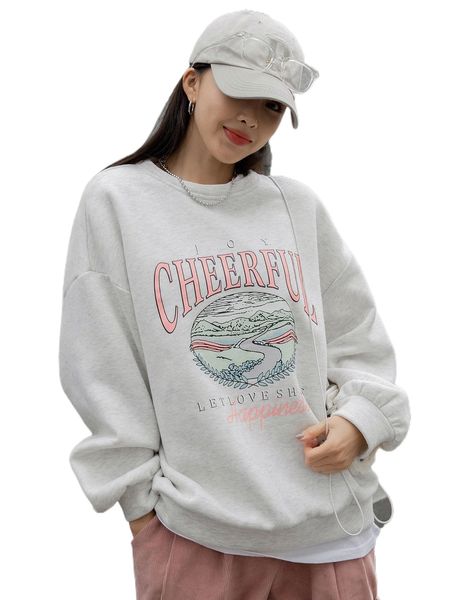 dazy letter graphic drop shoulder oversized sweatshirt q6vy#, Black 
dazy letter graphic drop shoulder oversized sweatshirt q6vy#, Black