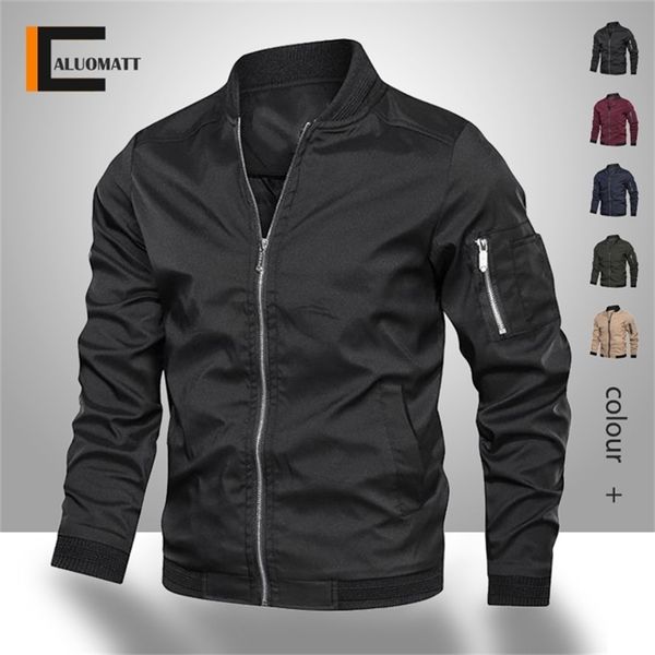 men spring autumn quality bomber jacket male solid casual jacket coats man thin slim baseball jackets windbreaker outerwear lj201013, Black;brown
men spring autumn quality bomber jacket male solid casual jacket coats man thin slim baseball jackets windbreaker outerwear lj201013, Black;brown