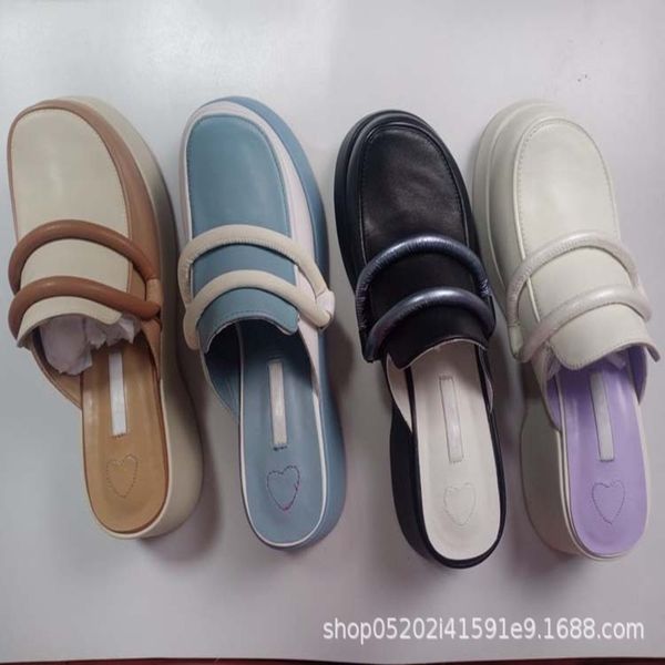slippers muller slippers with thick leather soles women's summer style outer wearing muffin soles, minority baotou semi and lazy, Black
slippers muller slippers with thick leather soles women's summer style outer wearing muffin soles, minority baotou semi and lazy, Black