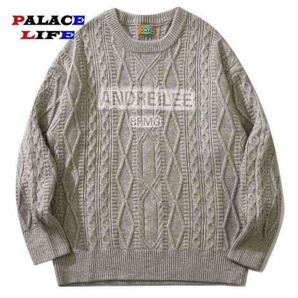 fashion harajuku loose casual male pullovers autumn men knitted jumper sweaters hip hop twist striped letter streetwear t220730, White;black
fashion harajuku loose casual male pullovers autumn men knitted jumper sweaters hip hop twist striped letter streetwear t220730, White;black