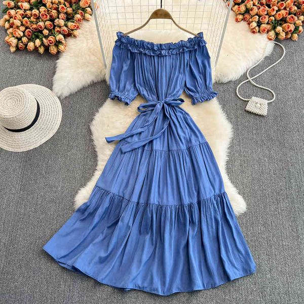 casual dresses hepburn style big swing long skirt sen department super fairy ruffle off shoulder dress seaside holiday beach fls2, Black;gray
casual dresses hepburn style big swing long skirt sen department super fairy ruffle off shoulder dress seaside holiday beach fls2, Black;gray