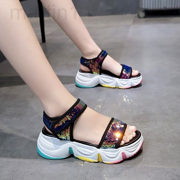 sandals designer women's 2020 new rainbow flat bottom leisure sequin student sports shoes thick muffin open toe roman shoesf2p0, Black
sandals designer women's 2020 new rainbow flat bottom leisure sequin student sports shoes thick muffin open toe roman shoesf2p0, Black
