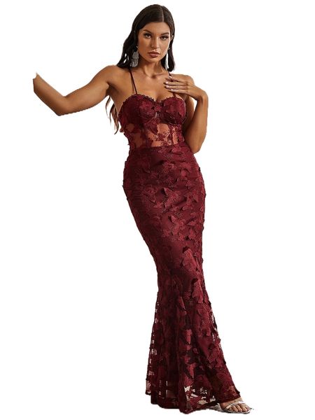 butterfly appliques lace up guipure lace maxi cami prom dress 19vn#, Black;gray
butterfly appliques lace up guipure lace maxi cami prom dress 19vn#, Black;gray