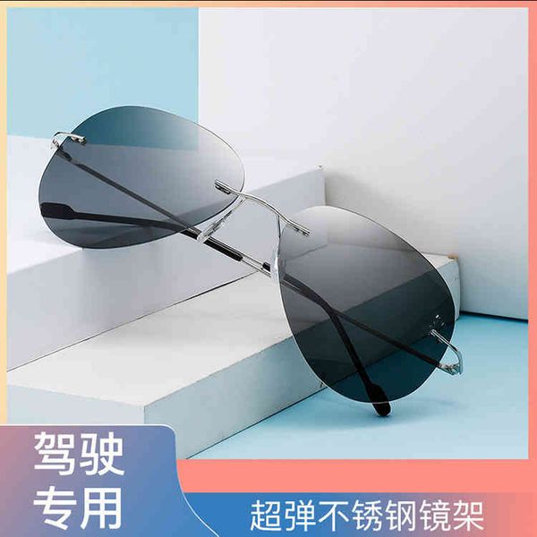 sunglasses 2022 frameless ultra light polarized sun shading driving elastic stainless steel frame clear tac lens, White;black
sunglasses 2022 frameless ultra light polarized sun shading driving elastic stainless steel frame clear tac lens, White;black