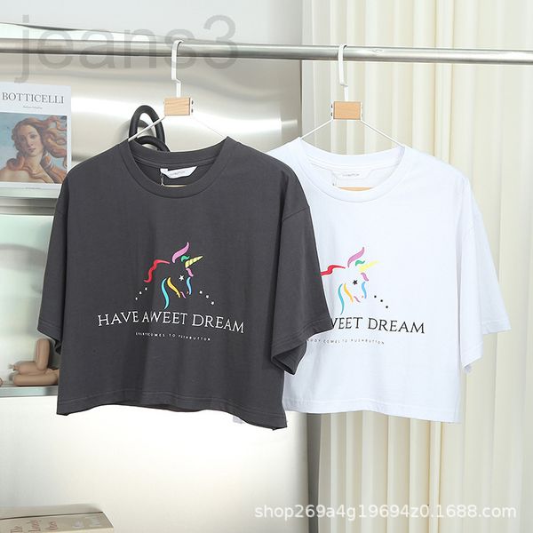 women's t-shirt designer spring / summer 2022 new push color unicorn print round neck loose short sleeved t-shirt gb5e, White
women's t-shirt designer spring / summer 2022 new push color unicorn print round neck loose short sleeved t-shirt gb5e, White
