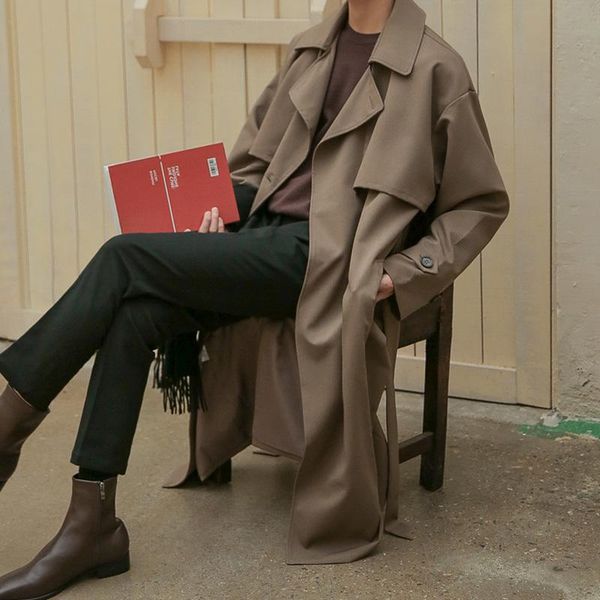 men's trench coats 2022 autumn korean fashion double breasted windbreaker men's middle long loose handsome coat belt size -2xl, Tan;black
men's trench coats 2022 autumn korean fashion double breasted windbreaker men's middle long loose handsome coat belt size -2xl, Tan;black