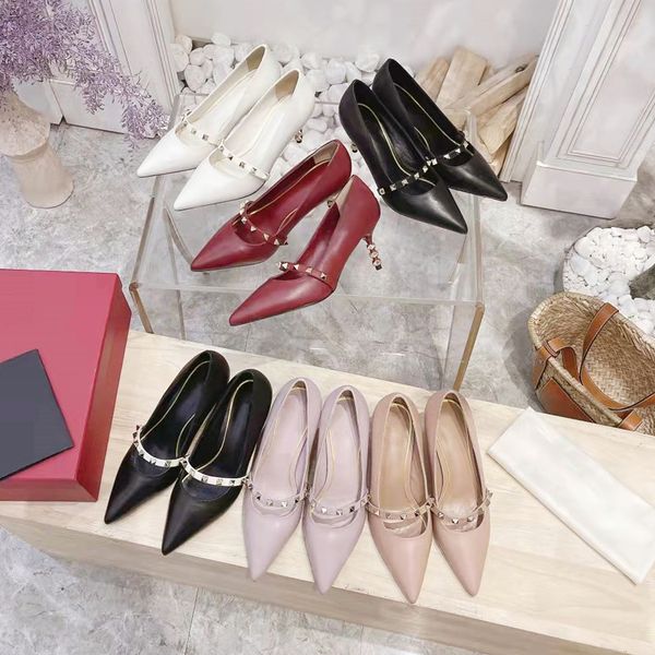 2022 brand designer women high heels sandals level pure color leather selling rivets design pointed toes sandal fashion party business dress, Black
2022 brand designer women high heels sandals level pure color leather selling rivets design pointed toes sandal fashion party business dress, Black