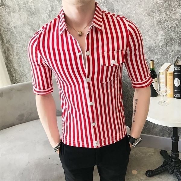 spring summer short sleeve shirt dress brand new camisa masculina slim fit simple striped shirt men clothes 3xlm red black, White;black
spring summer short sleeve shirt dress brand new camisa masculina slim fit simple striped shirt men clothes 3xlm red black, White;black
