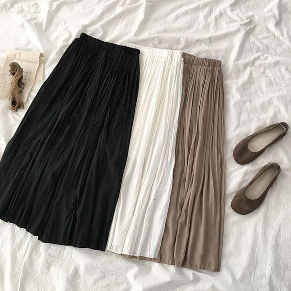 designerpleated skirt women's spring and autumn 2022 new high waist medium length pleated a-line is thin covers the crotch luxurious, White
designerpleated skirt women's spring and autumn 2022 new high waist medium length pleated a-line is thin covers the crotch luxurious, White