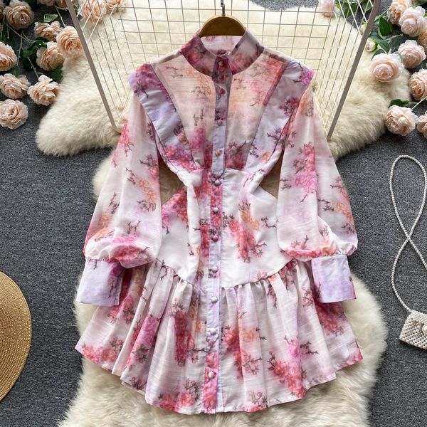 new summer runway holiday beach mini dress women's stand collar lantern sleeve single breasted ruffles slim party vestidos 2022, Black;gray
new summer runway holiday beach mini dress women's stand collar lantern sleeve single breasted ruffles slim party vestidos 2022, Black;gray