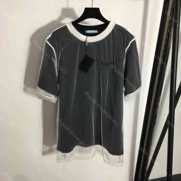 news fashion women t shirt dress 22ss logo pa..da brand mesh shiny crew neck short sleeve tee summer designer casual pullover 5a womens clo, White
news fashion women t shirt dress 22ss logo pa..da brand mesh shiny crew neck short sleeve tee summer designer casual pullover 5a womens clo, White