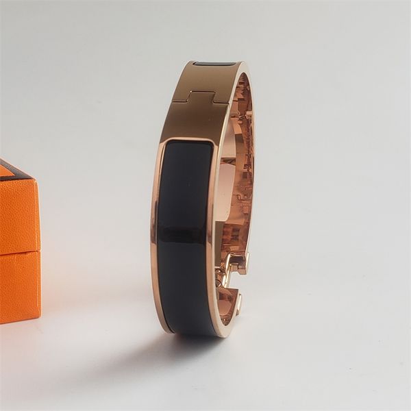new designer design titanium steel couple bangle rose gold buckle classic letter enamel bracelet, Black
new designer design titanium steel couple bangle rose gold buckle classic letter enamel bracelet, Black