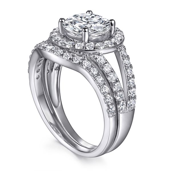 wedding accessories pure silver engagement rings 2pcs/set fadeless couple round diamonds birdal ring proposal ring no fading ladies jewelry, White
wedding accessories pure silver engagement rings 2pcs/set fadeless couple round diamonds birdal ring proposal ring no fading ladies jewelry, White