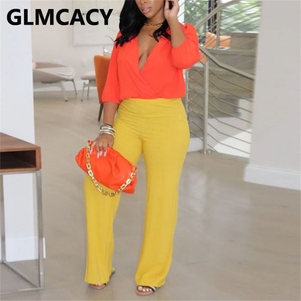 women casual two piece suits long sleeve v neck shirt & solid slim pants set 220421, White
women casual two piece suits long sleeve v neck shirt & solid slim pants set 220421, White