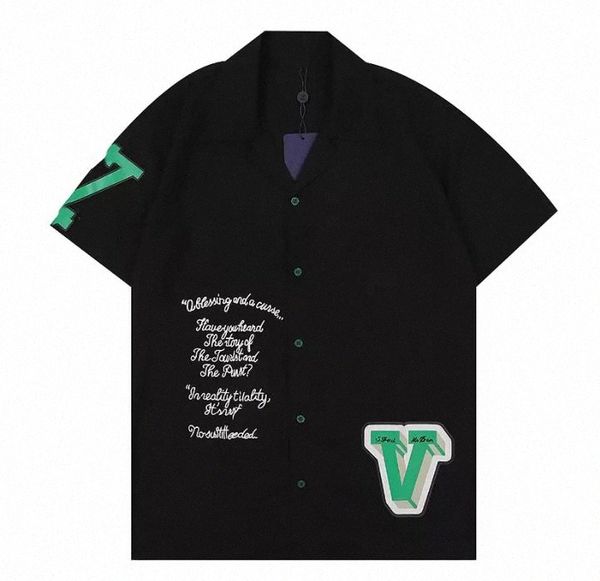 22ss luxury designer dress shirt shirts mens fashion graphic tees letter v silk bowling casual shirts men slim fit short sleeve -3xl f4dk#, White;black
22ss luxury designer dress shirt shirts mens fashion graphic tees letter v silk bowling casual shirts men slim fit short sleeve -3xl f4dk#, White;black