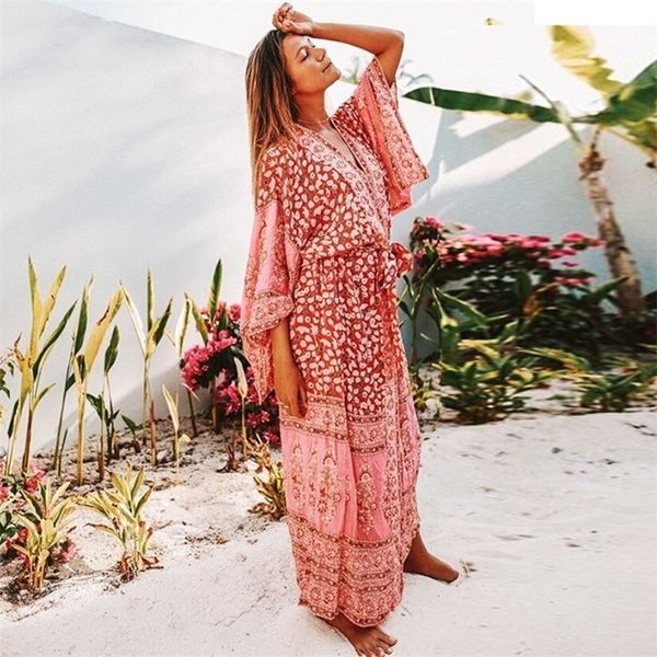 ayualin silky polyester kimono robe boho dress red floral print autumn dresses vneck sleeve beach wear long wrap women dresses y200805, Black;pink
ayualin silky polyester kimono robe boho dress red floral print autumn dresses vneck sleeve beach wear long wrap women dresses y200805, Black;pink