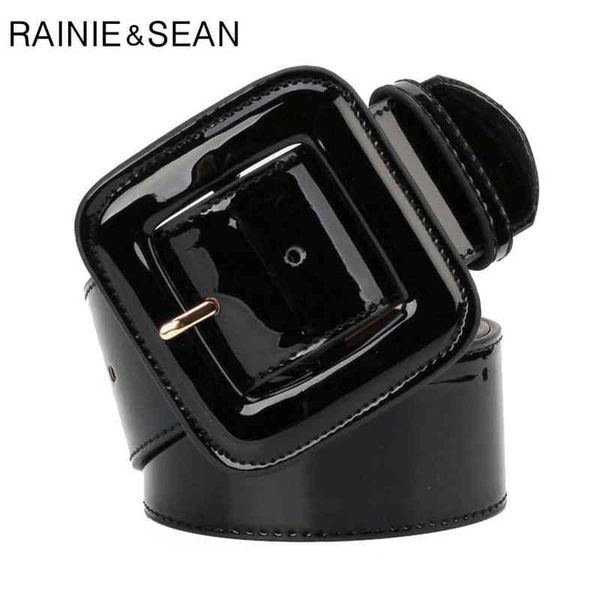 rainie sean wide belt female dress s lacquer leather genuine cowhide black elegant french luxury designer women t220722, Black;brown 
rainie sean wide belt female dress s lacquer leather genuine cowhide black elegant french luxury designer women t220722, Black;brown