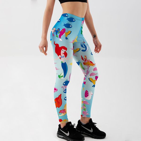 drop women leggings underwater animal world cartoon fishes mermaid printed lovely long pants, Black
drop women leggings underwater animal world cartoon fishes mermaid printed lovely long pants, Black