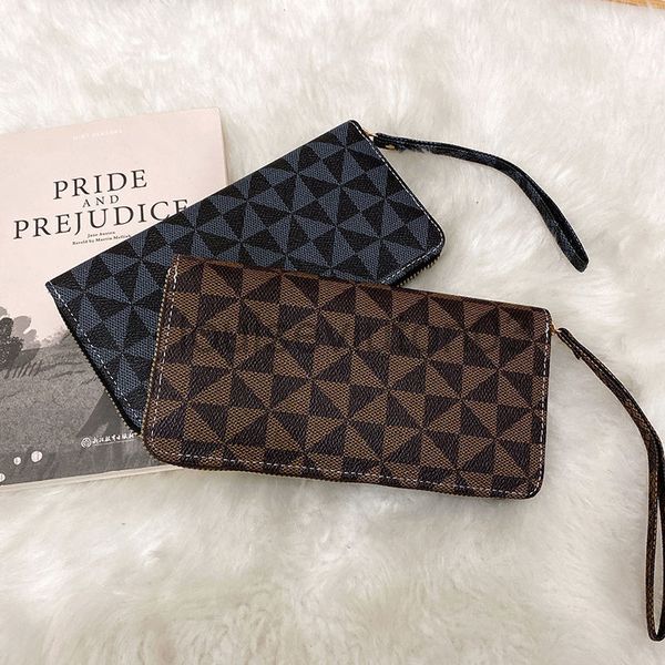 designer leather card cc wallet woman mens new mens womens universal large capacity couples hand lattice single elongated zipper wallet mobi, Red;black 
designer leather card cc wallet woman mens new mens womens universal large capacity couples hand lattice single elongated zipper wallet mobi, Red;black