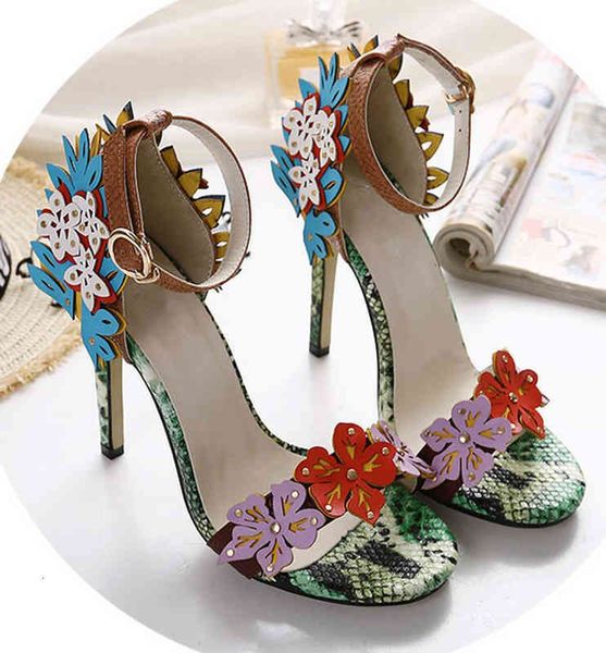 sandals women's colorful flower sandals high-heeled summer shoes open toe cap tailored cliff series, Black
sandals women's colorful flower sandals high-heeled summer shoes open toe cap tailored cliff series, Black