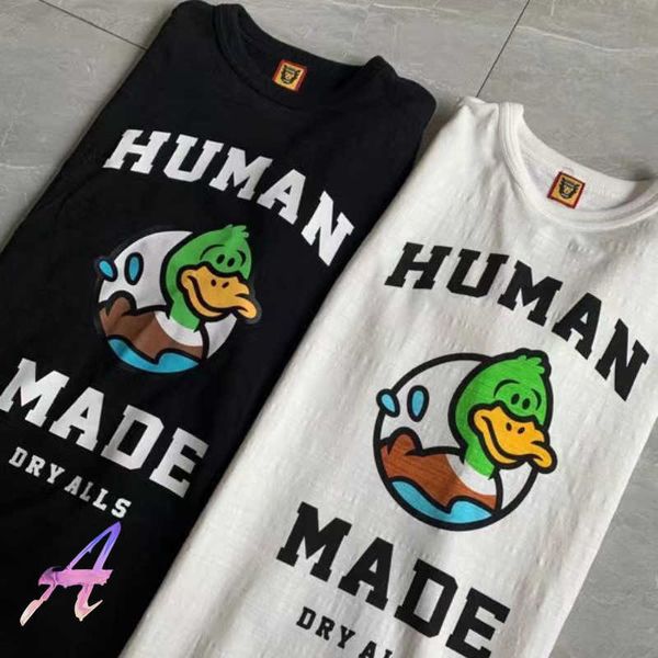 human made t shirt cute cartoon swimming duck short sleeve t-shirts for men women, White;black
human made t shirt cute cartoon swimming duck short sleeve t-shirts for men women, White;black