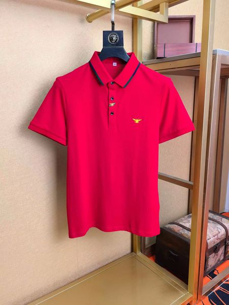 designer fashion men's polo summer cotton short-sleeved t-shirt red plaid shirt, Black;brown
designer fashion men's polo summer cotton short-sleeved t-shirt red plaid shirt, Black;brown