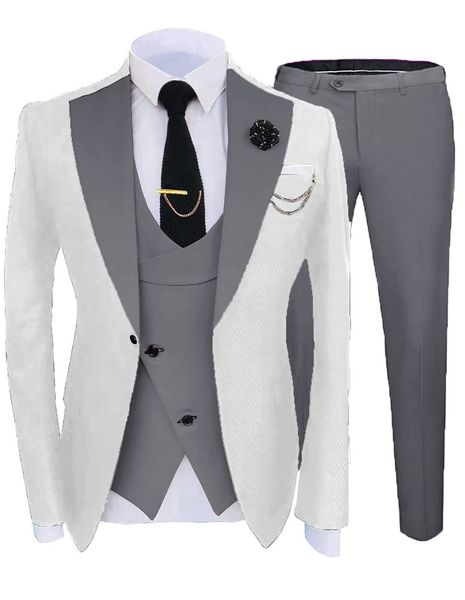 formal suits for men wedding slim fit 3 piece tuxedos dress business party jacket vest & pants, Black;gray
formal suits for men wedding slim fit 3 piece tuxedos dress business party jacket vest & pants, Black;gray