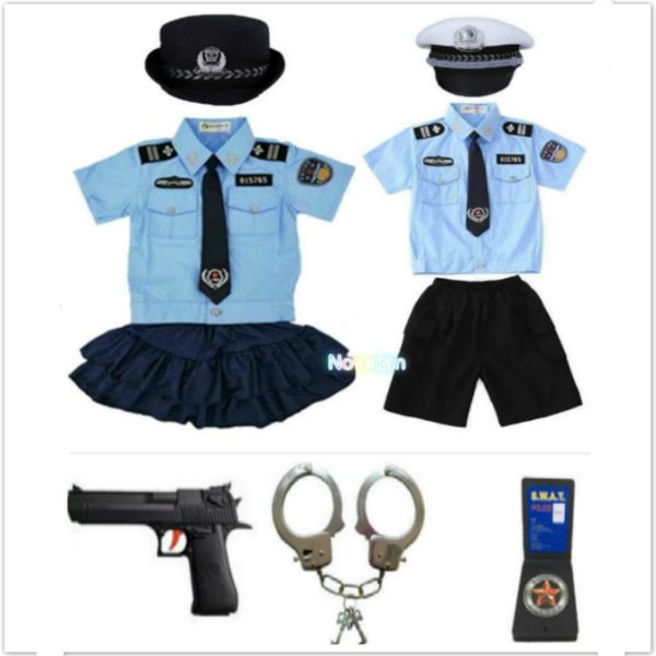 kids child cop policeman officer uniform halloween costume boys girls cosplay suit with handcuffs, Blue
kids child cop policeman officer uniform halloween costume boys girls cosplay suit with handcuffs, Blue