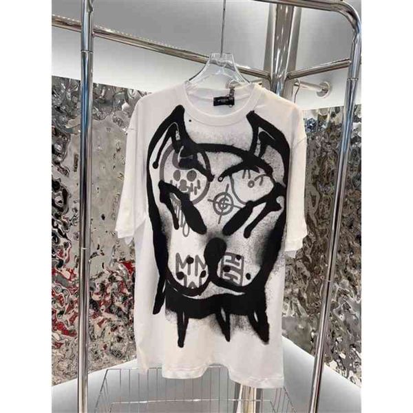 women's t-shirt chaopai series ss early spring year of the tiger domineering graffiti pattern loose version men's and women's, White
women's t-shirt chaopai series ss early spring year of the tiger domineering graffiti pattern loose version men's and women's, White