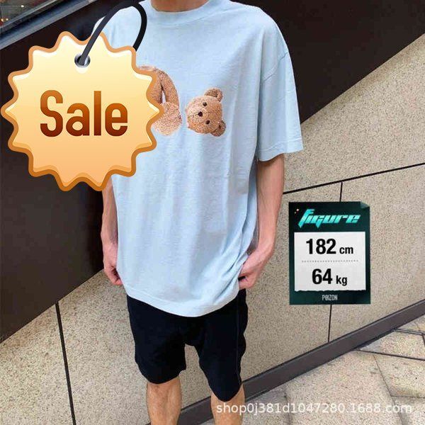 summer new palm tide brand angel army green headless bear short sleeve lake blue loose t-shirt ins 21s1, White;black
summer new palm tide brand angel army green headless bear short sleeve lake blue loose t-shirt ins 21s1, White;black