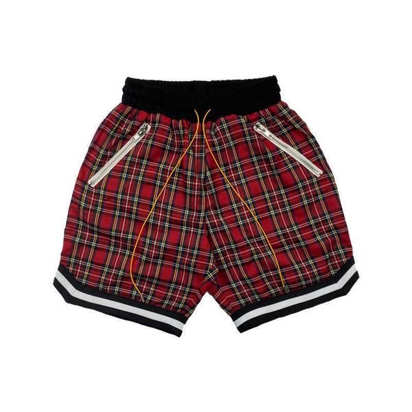 men's shorts sinonome 21ss red plaid shorts street chic drawstring loose capris non rhude, White;black
men's shorts sinonome 21ss red plaid shorts street chic drawstring loose capris non rhude, White;black